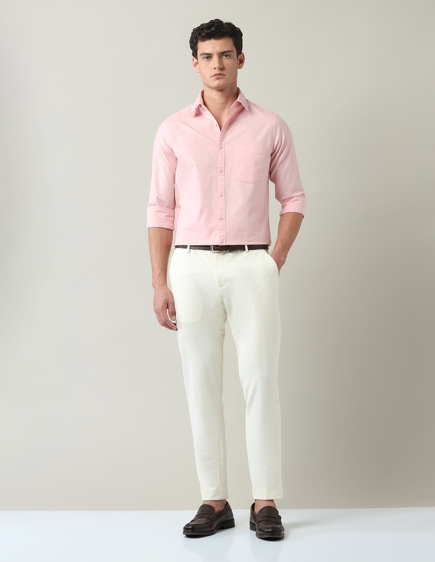 Solid Slim Fit Twill Shirt