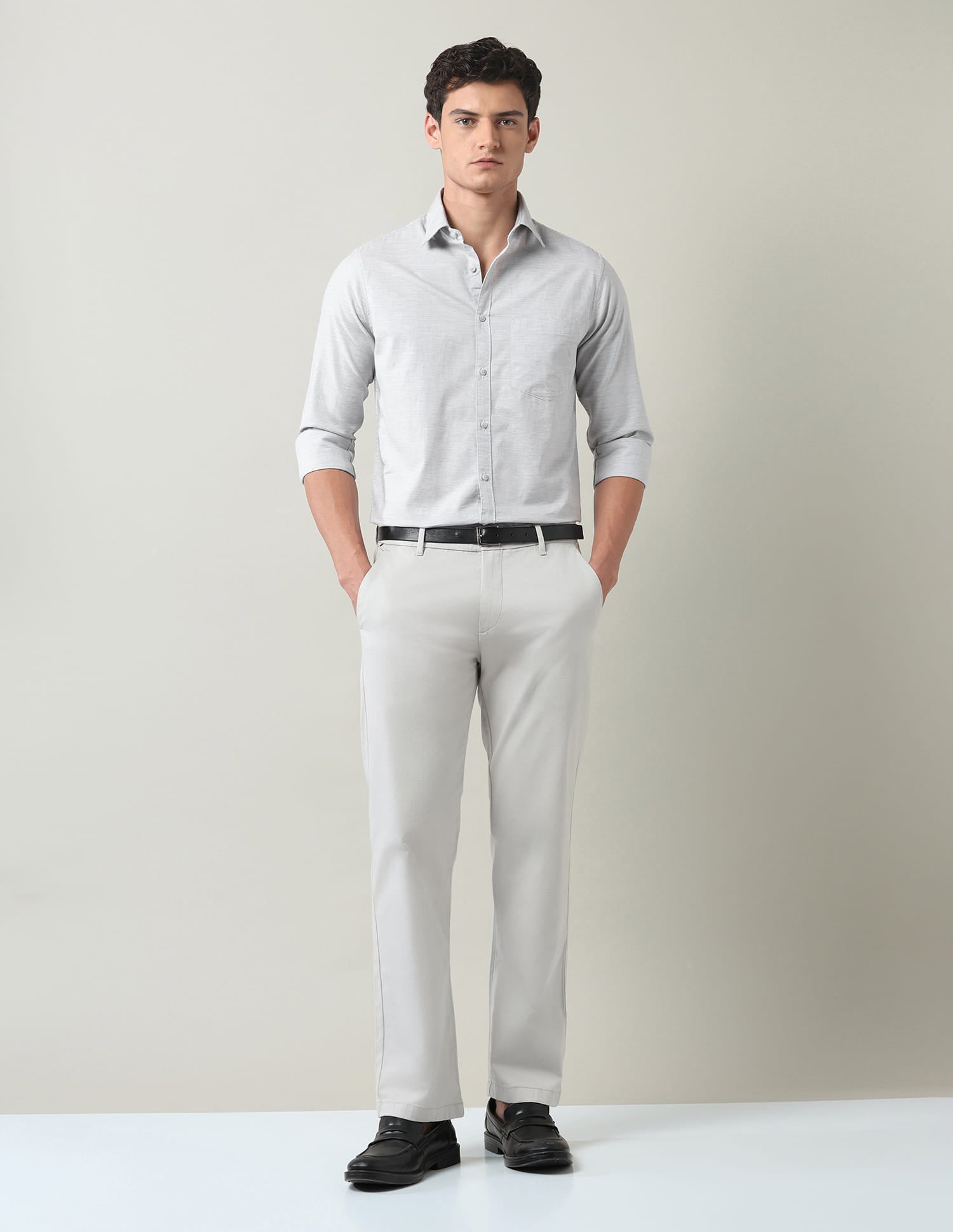 Solid Slim Fit Twill Shirt