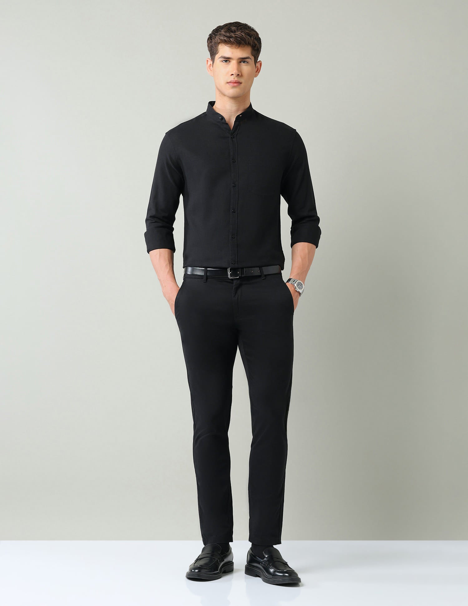 Solid Slim Fit Shirt 2