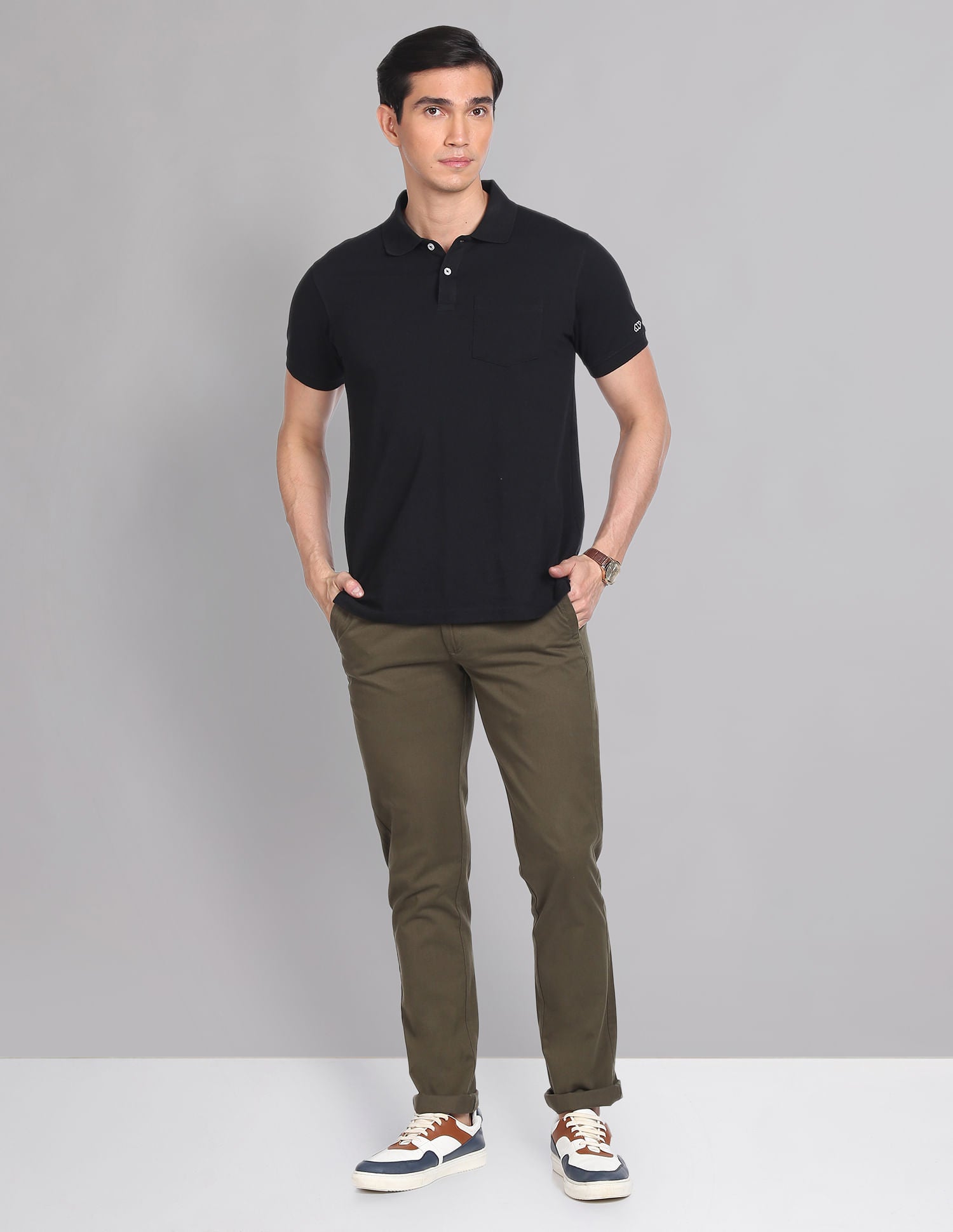 Adventure Pulse Modern Slim Fit Smart Waist Solid Chinos
