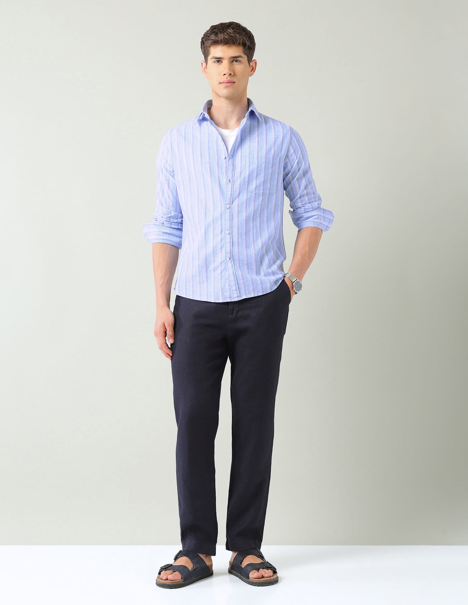 Vertical Striped Regular Fit Shirt
