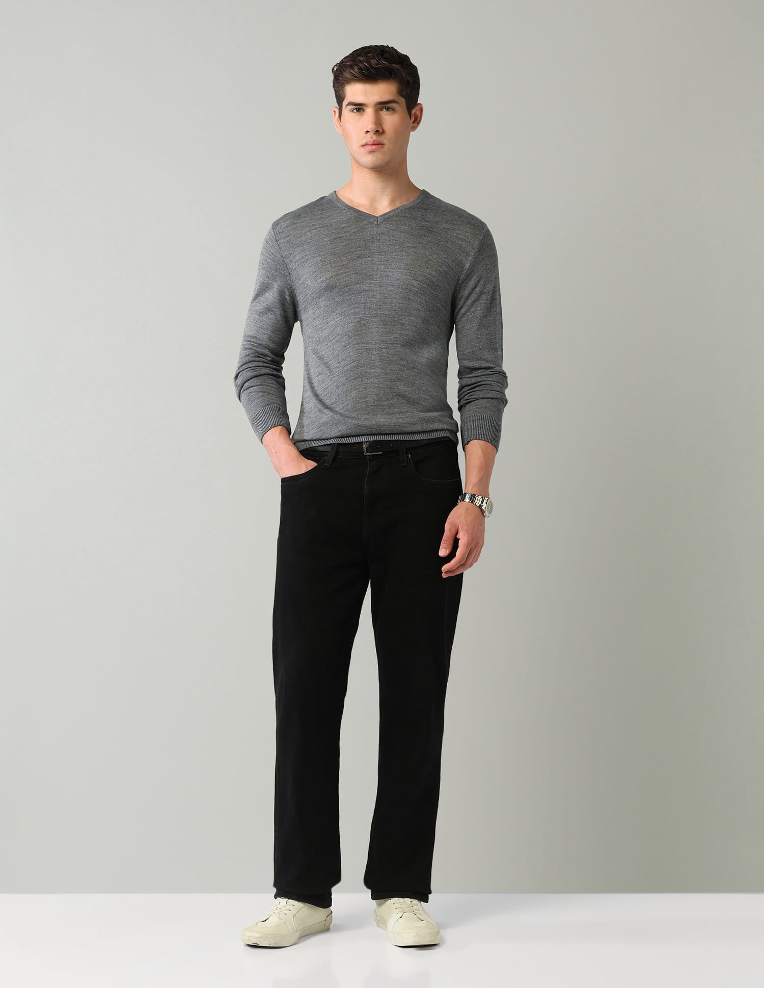 Solid Mens Sweater
