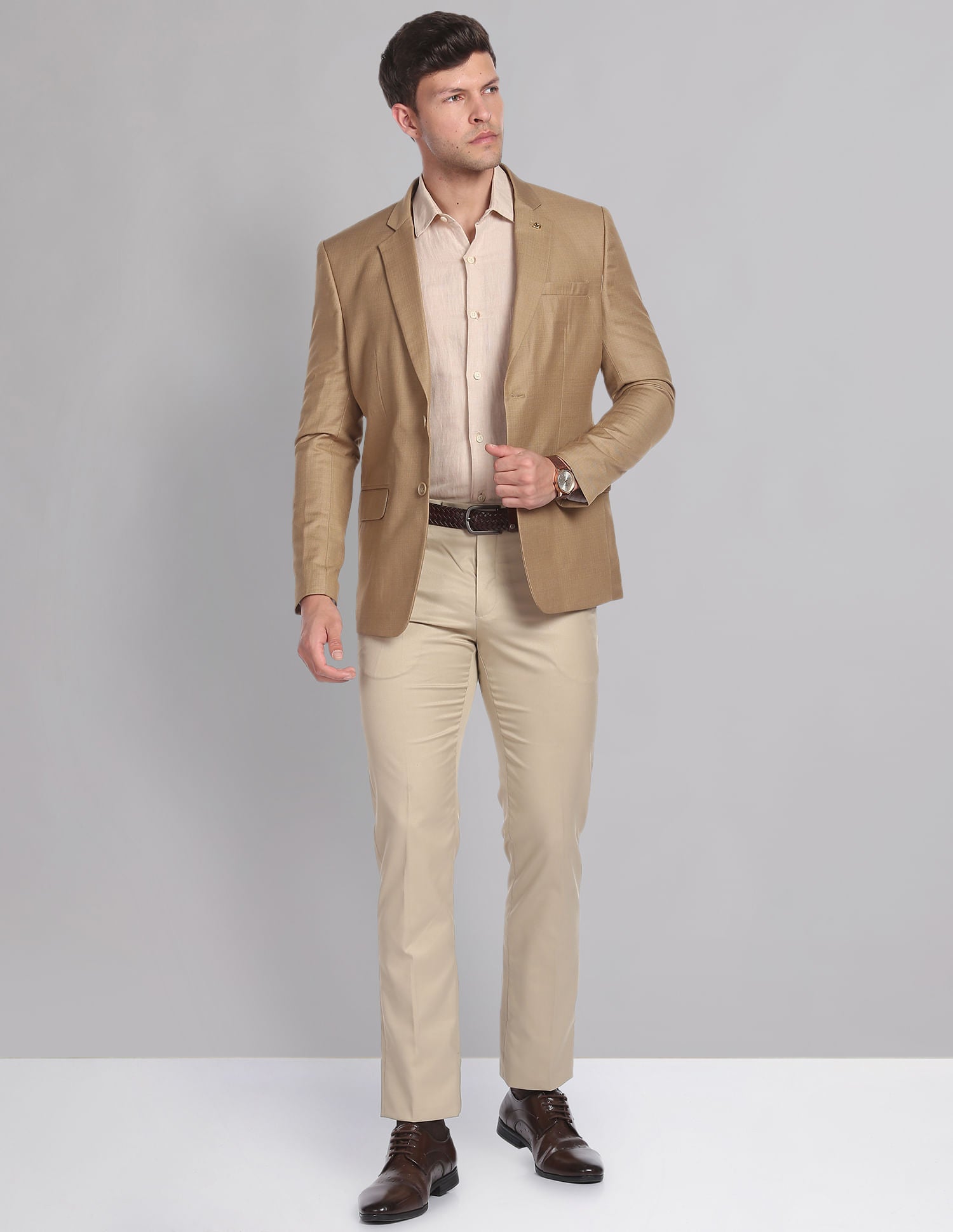 Twill Weave Abstract Pattern Formal Blazer