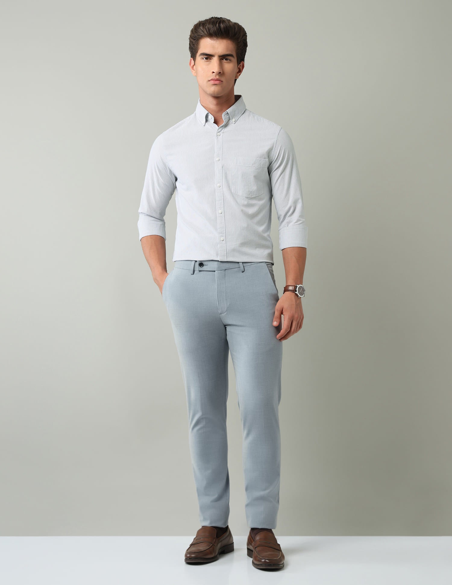 Vertical Striped Modern Slim Fit Shirt