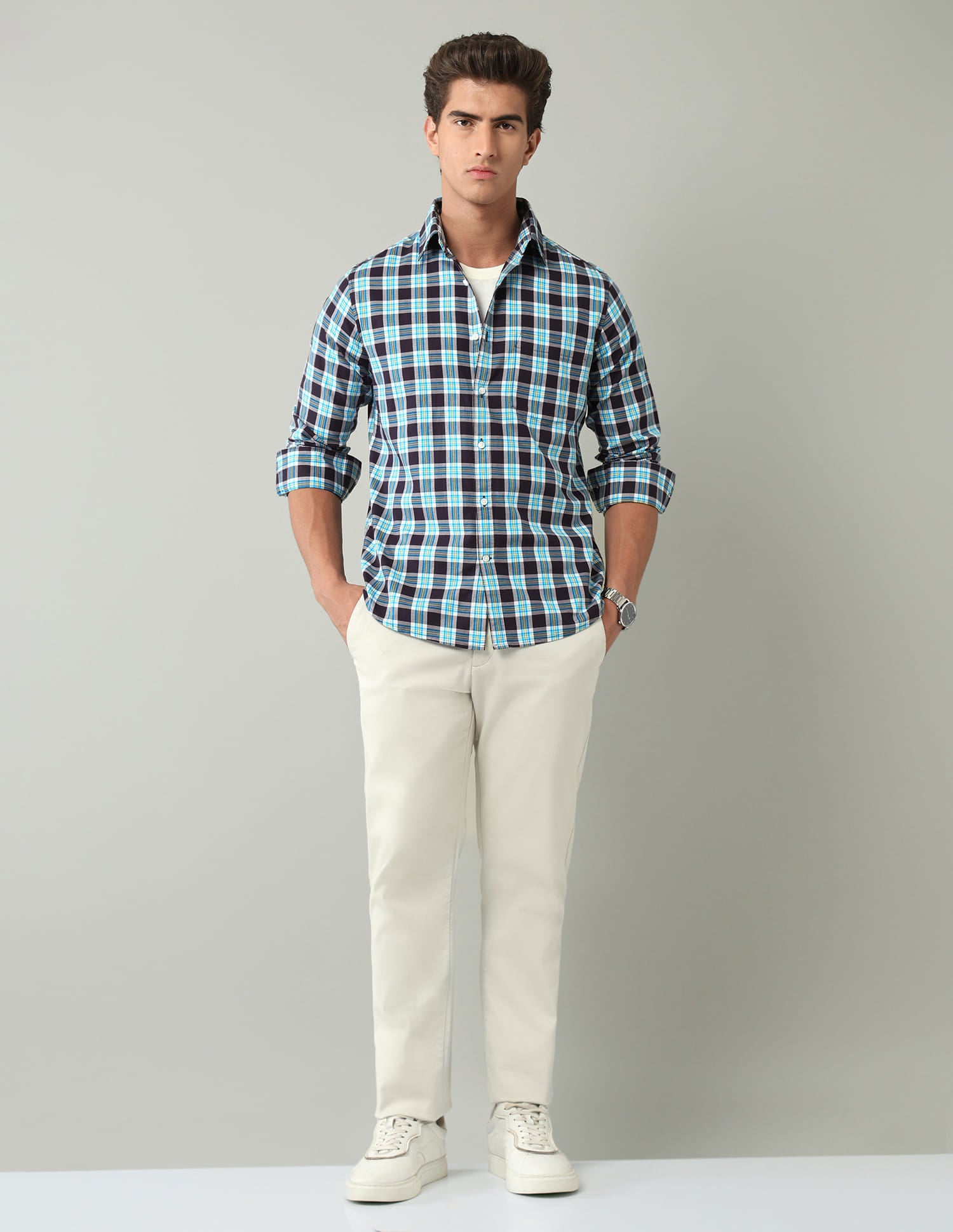 Tartan Checked Modern Slim Fit Shirt