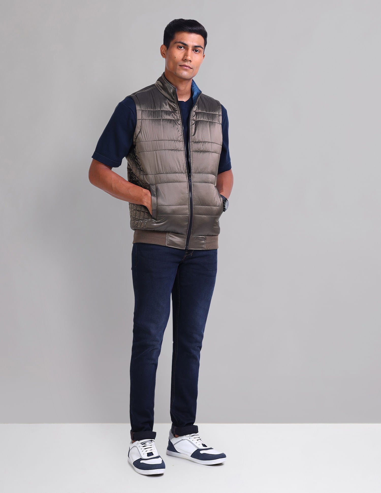 Sleeveless Quilt Reversible Jacket