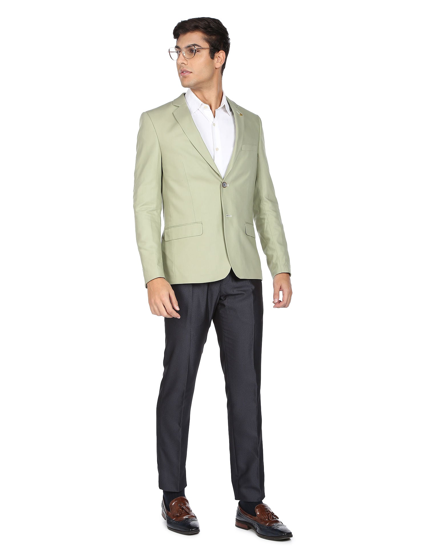 Urban Poise Tailored Regular Fit Twill Weave Blazer