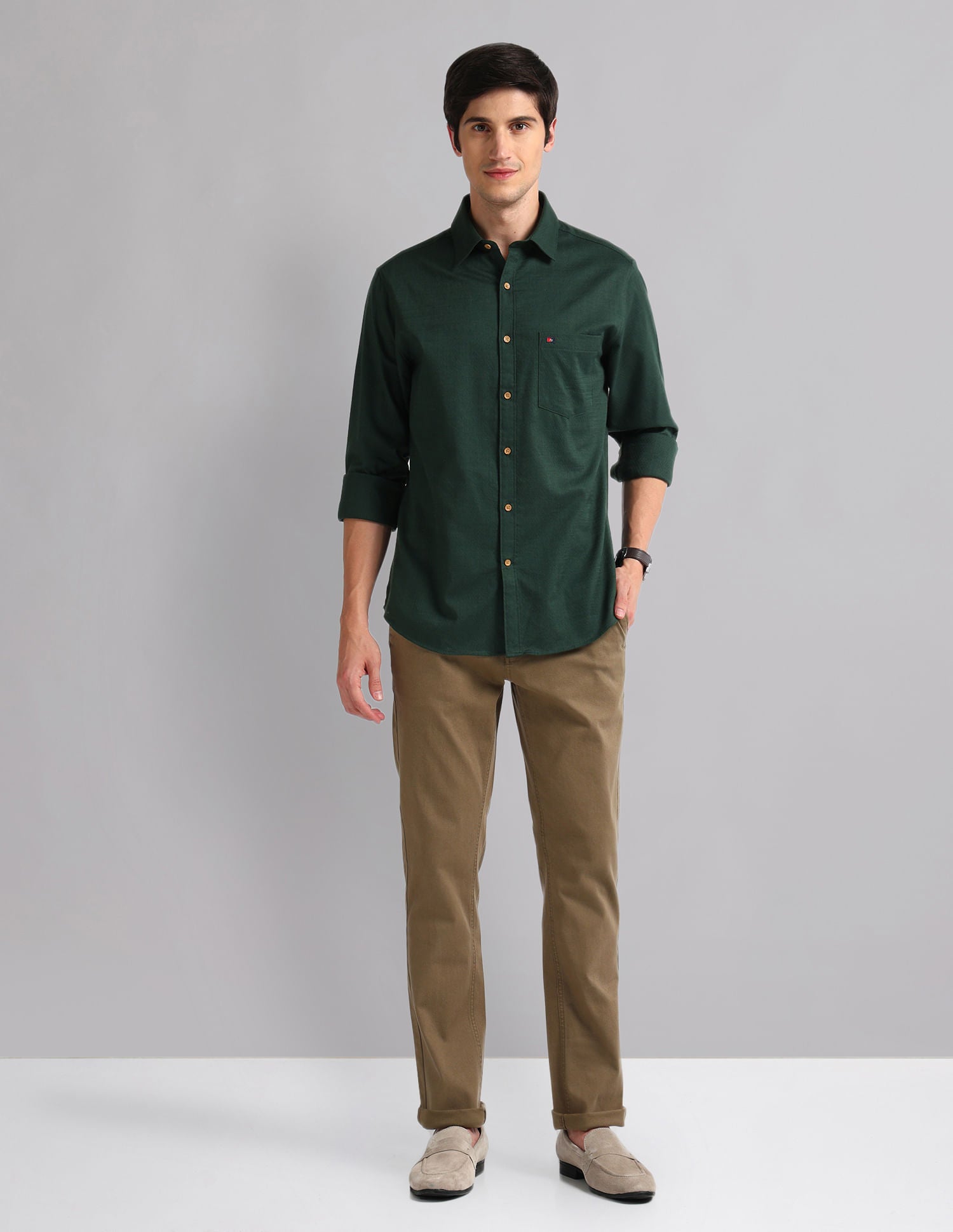 Geometric Patterned Slim Fit Shirt