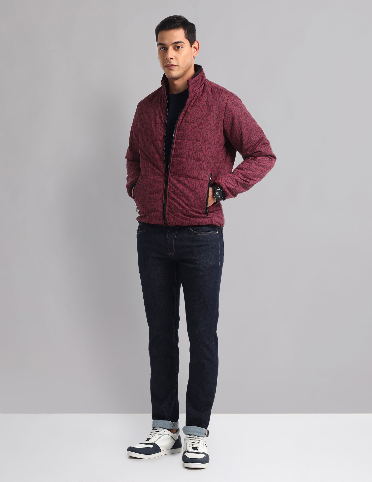 Urban Flex High Neck Quilted Casual Jacket
