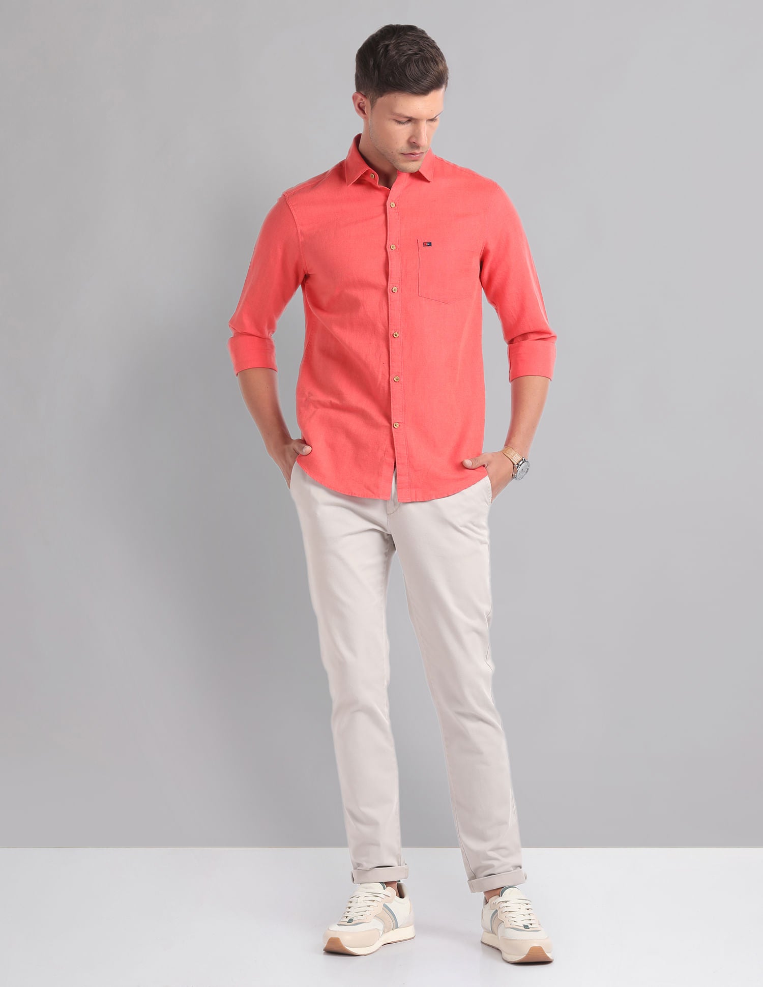 Timeless Essential Cotton Linen Slim Summer Shirt