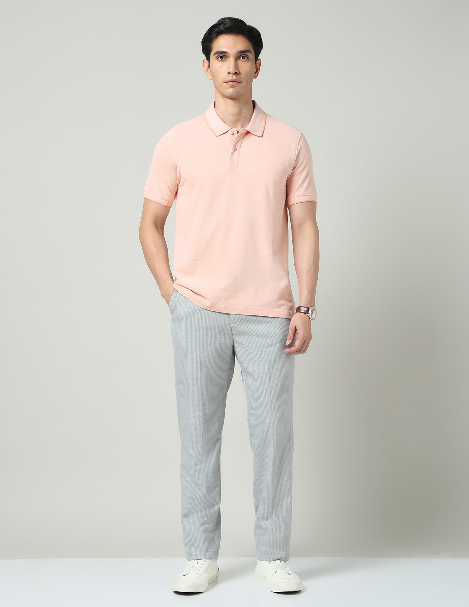 Regular Solid Slim Fit Polo Shirt