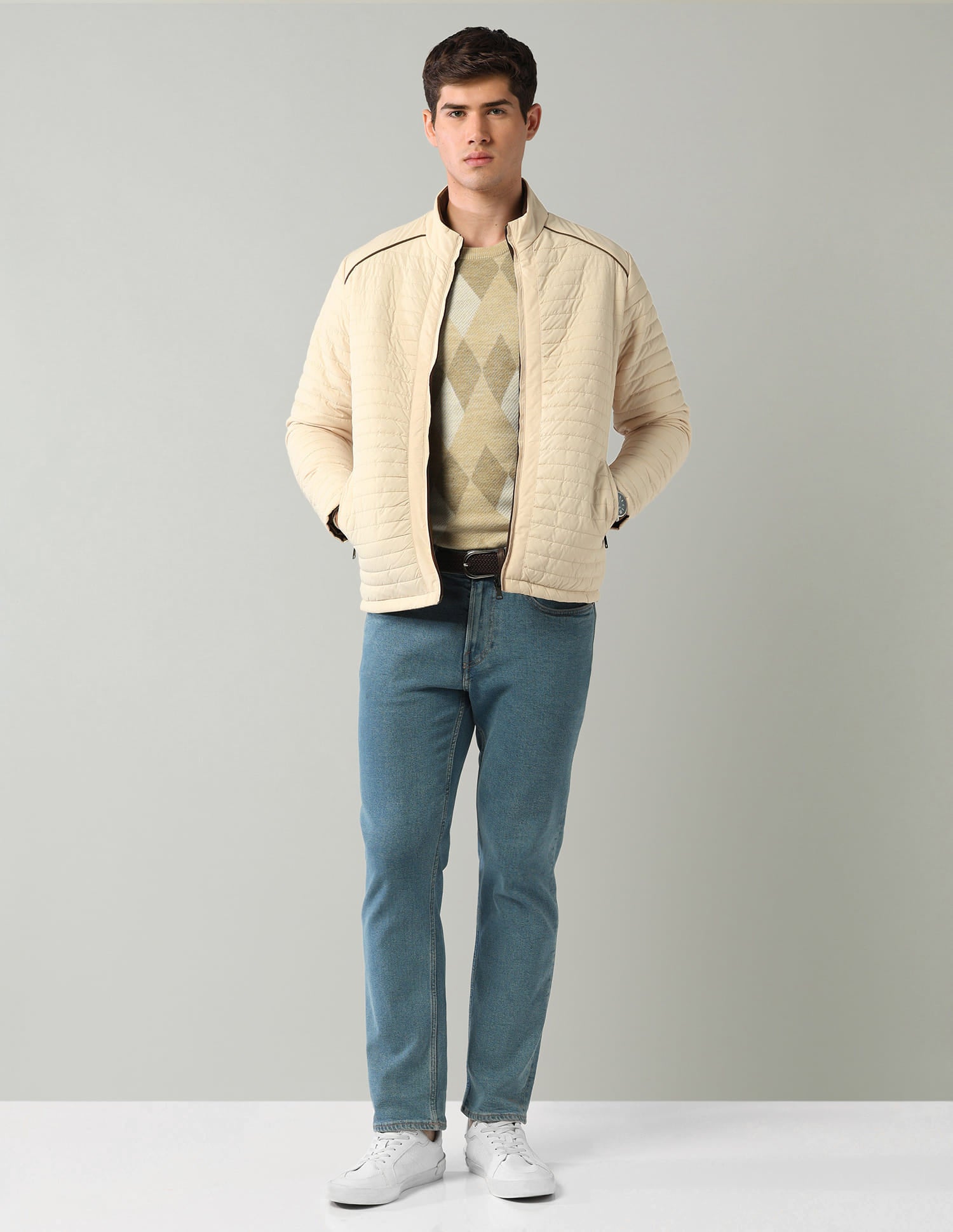 Solid Regular Fit Puffer Jacket