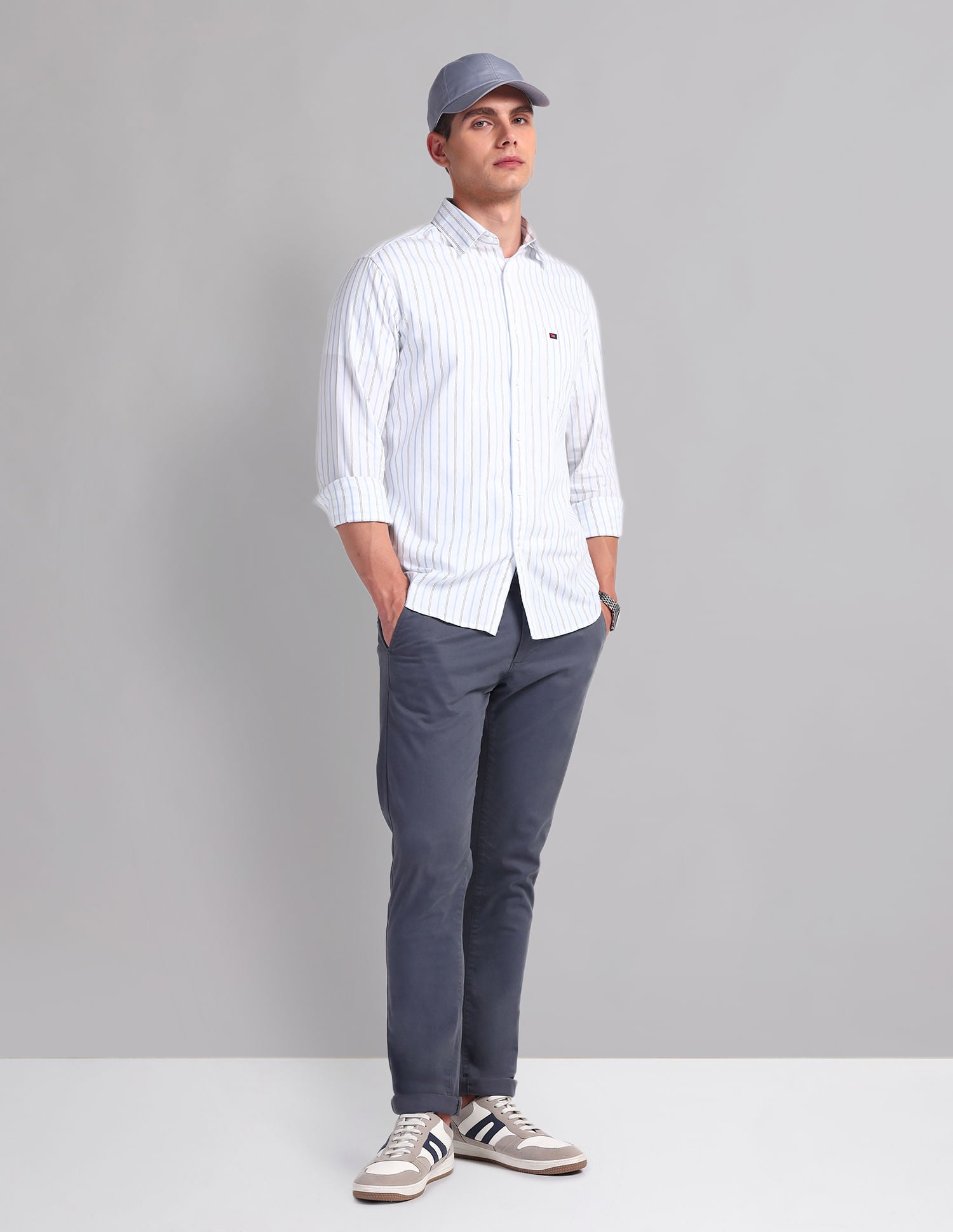 Urban Adventure Vertical Striped Cotton Shirt