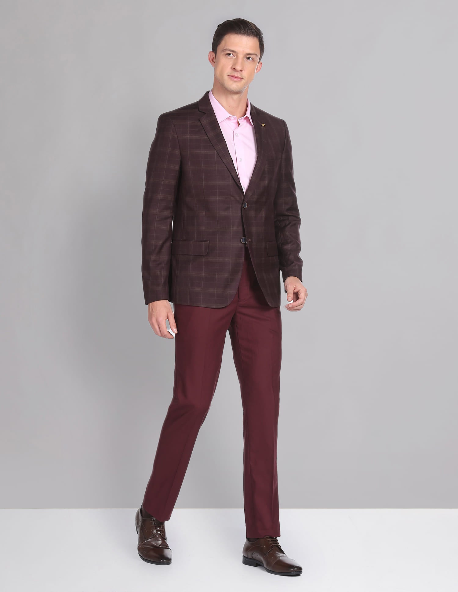 Tartan Check Tailored Regular Fit Blazer
