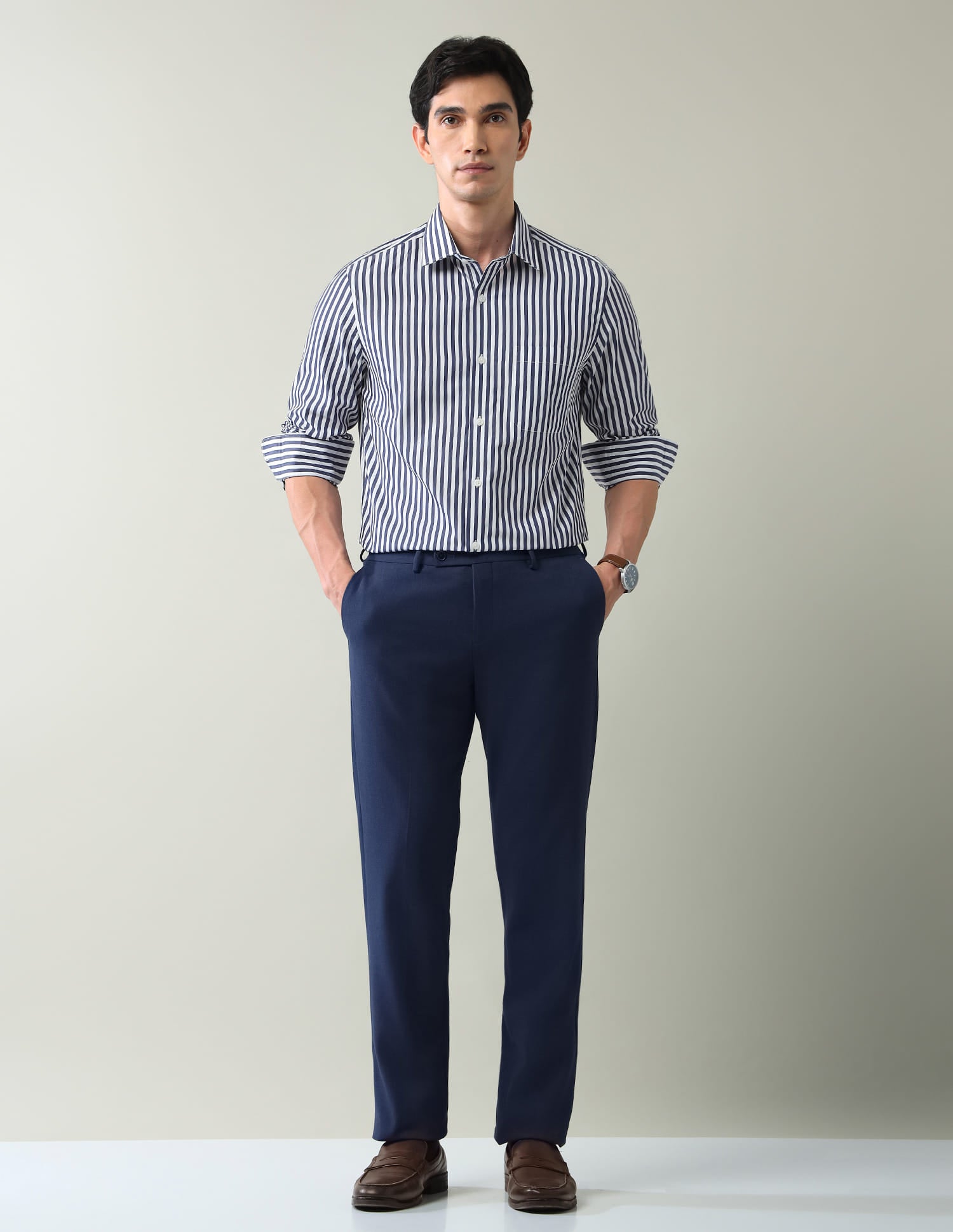 Power Pulse Vertical Striped Regular Fit Shirt