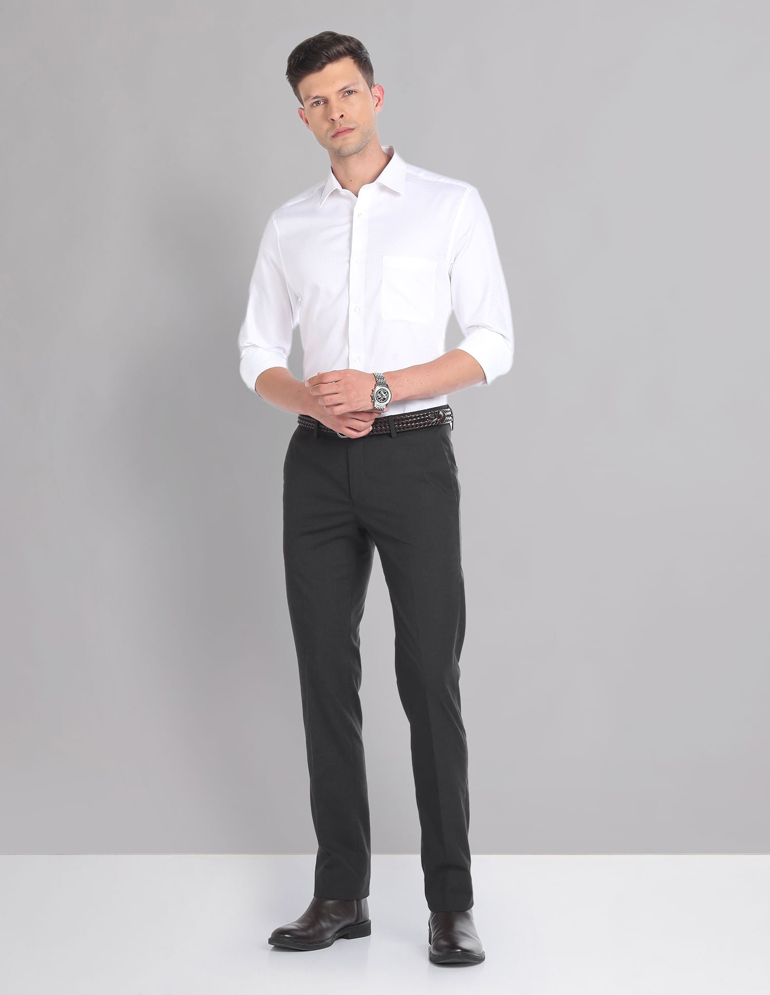 Trend-Setter Mid Rise Heathered Trousers