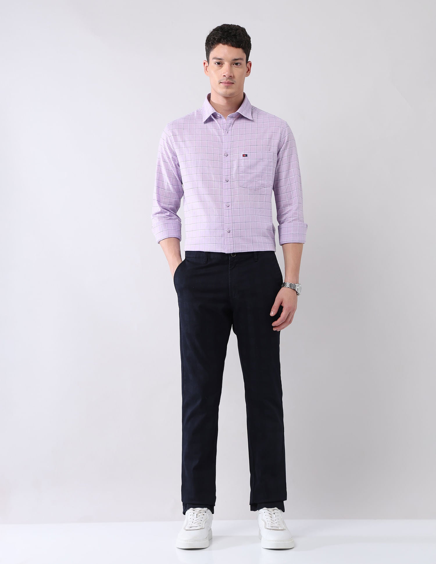 City Chronicles Modern Slim Fit Tartan Checked Shirt