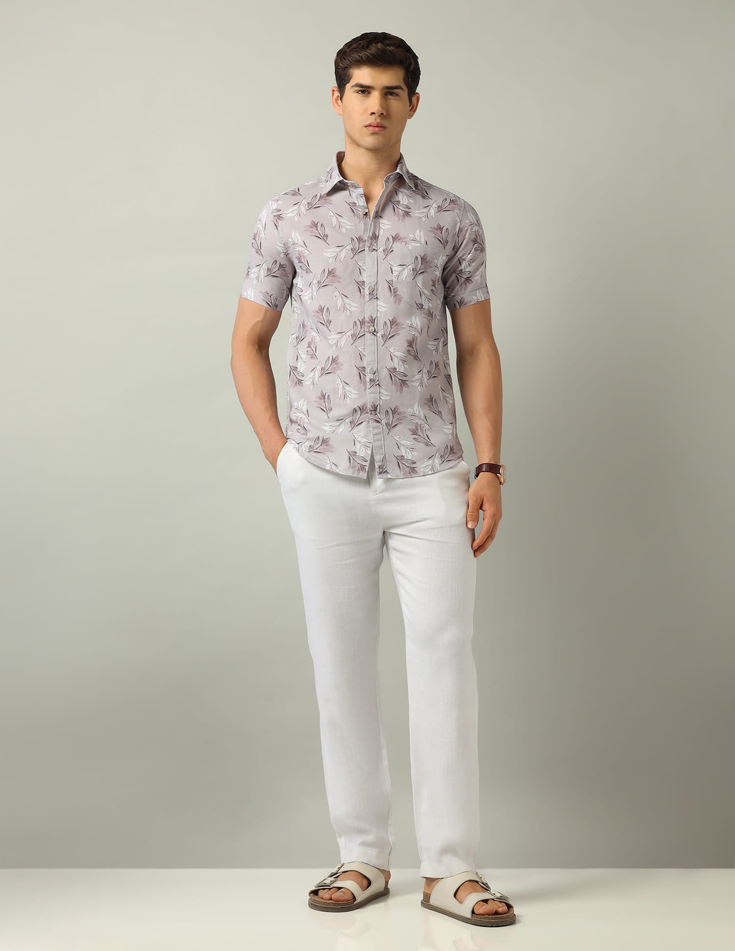 Floral Printed Modern Slim Fit Shirt