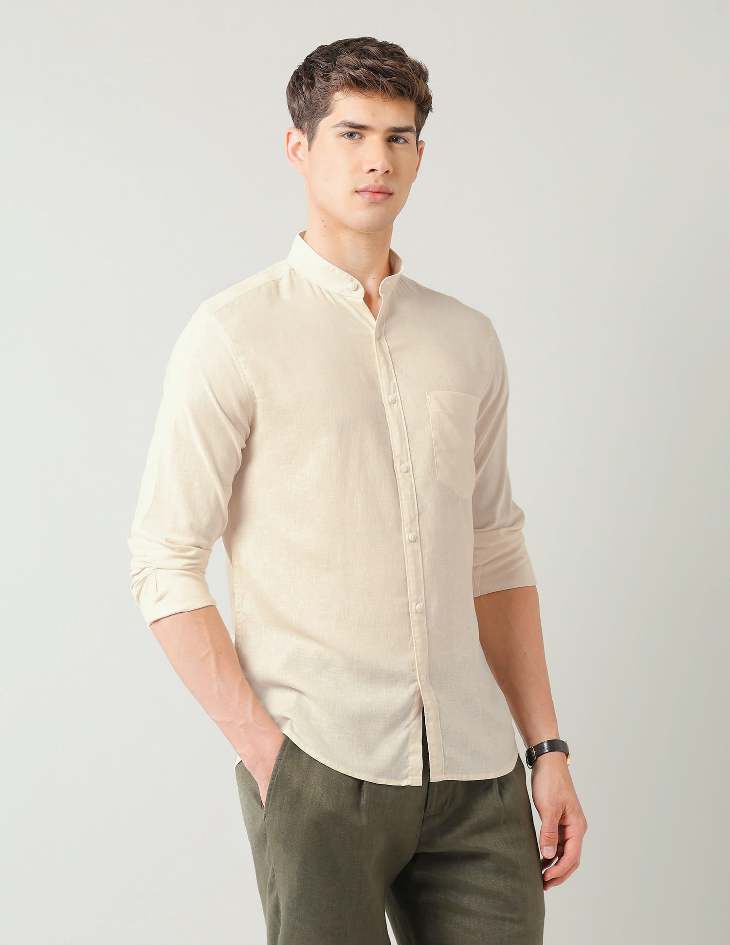 Solid Slim Fit Shirt 2