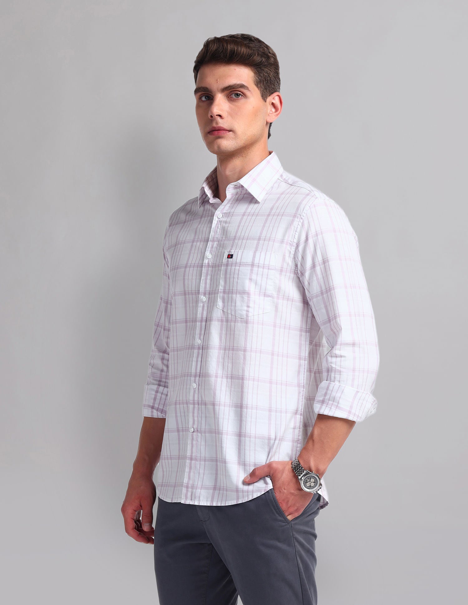 Playful Plaid Check Cotton Shirt