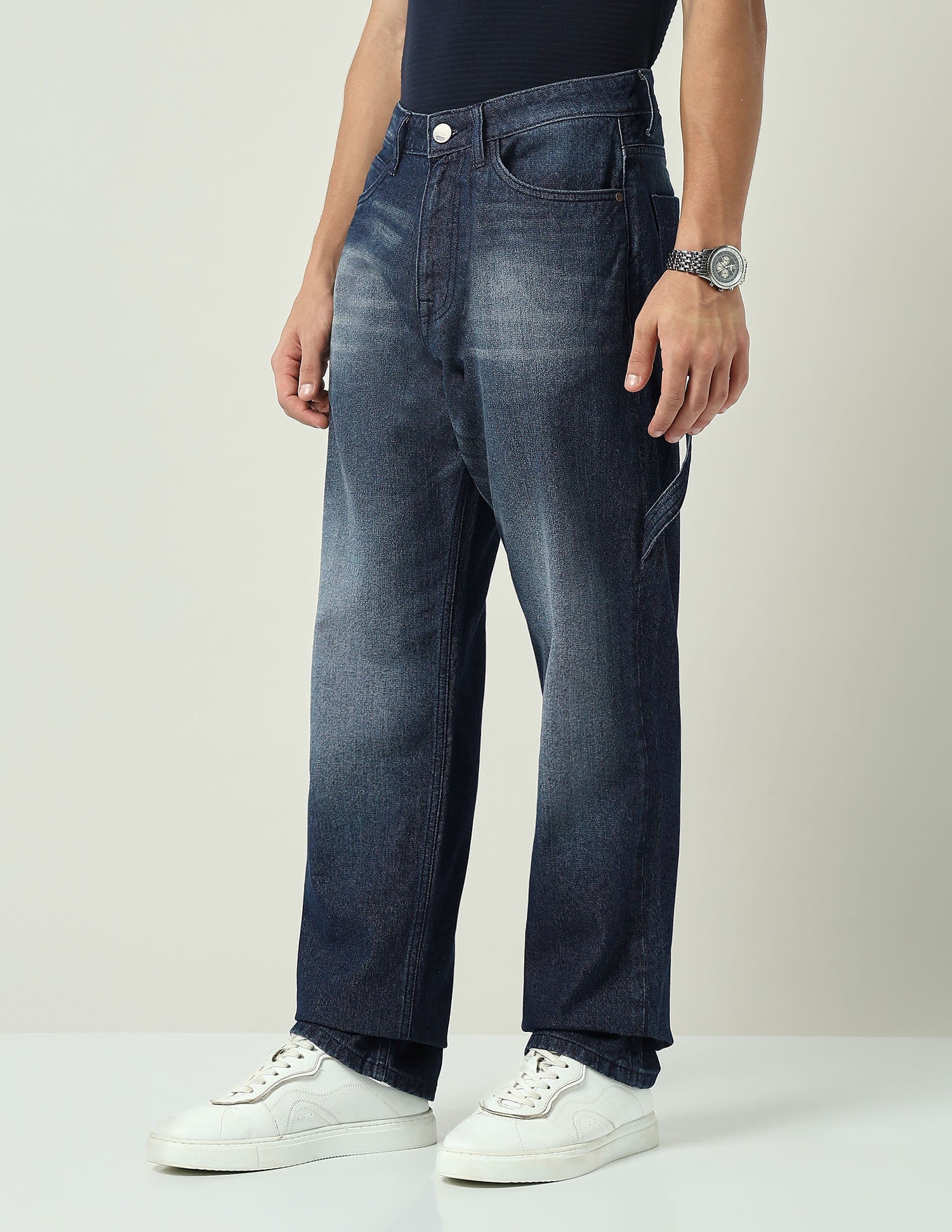 Mid Rise Easy Baggy Fit Jeans