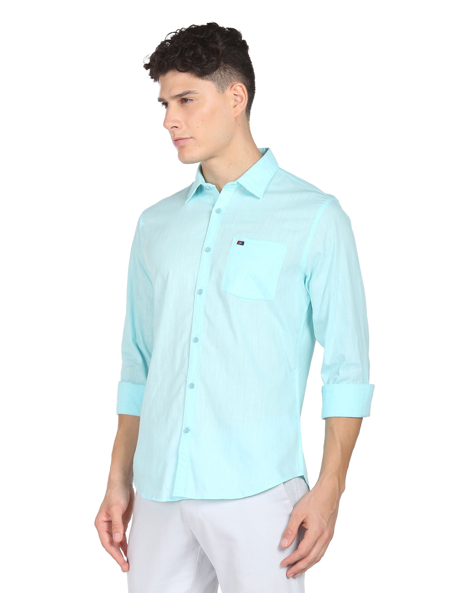 Regular Modern Slim Fit Solid Casual Shirt