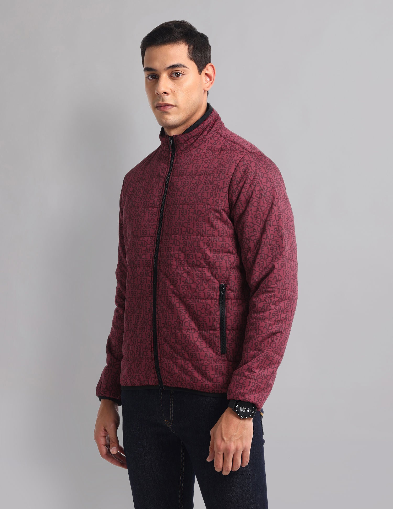 Urban Flex High Neck Quilted Casual Jacket