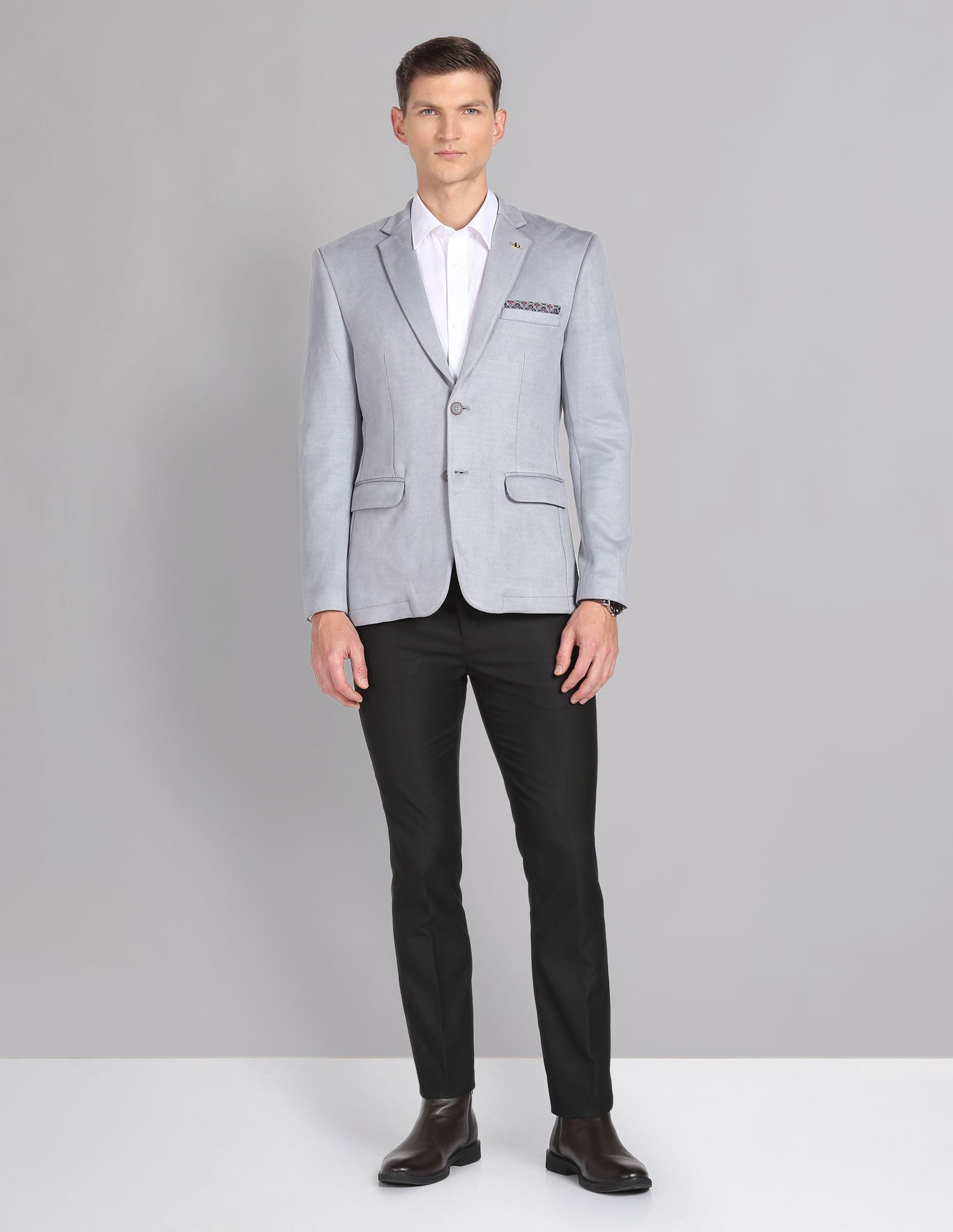 Style Vault Solid Performix Knit Blazer
