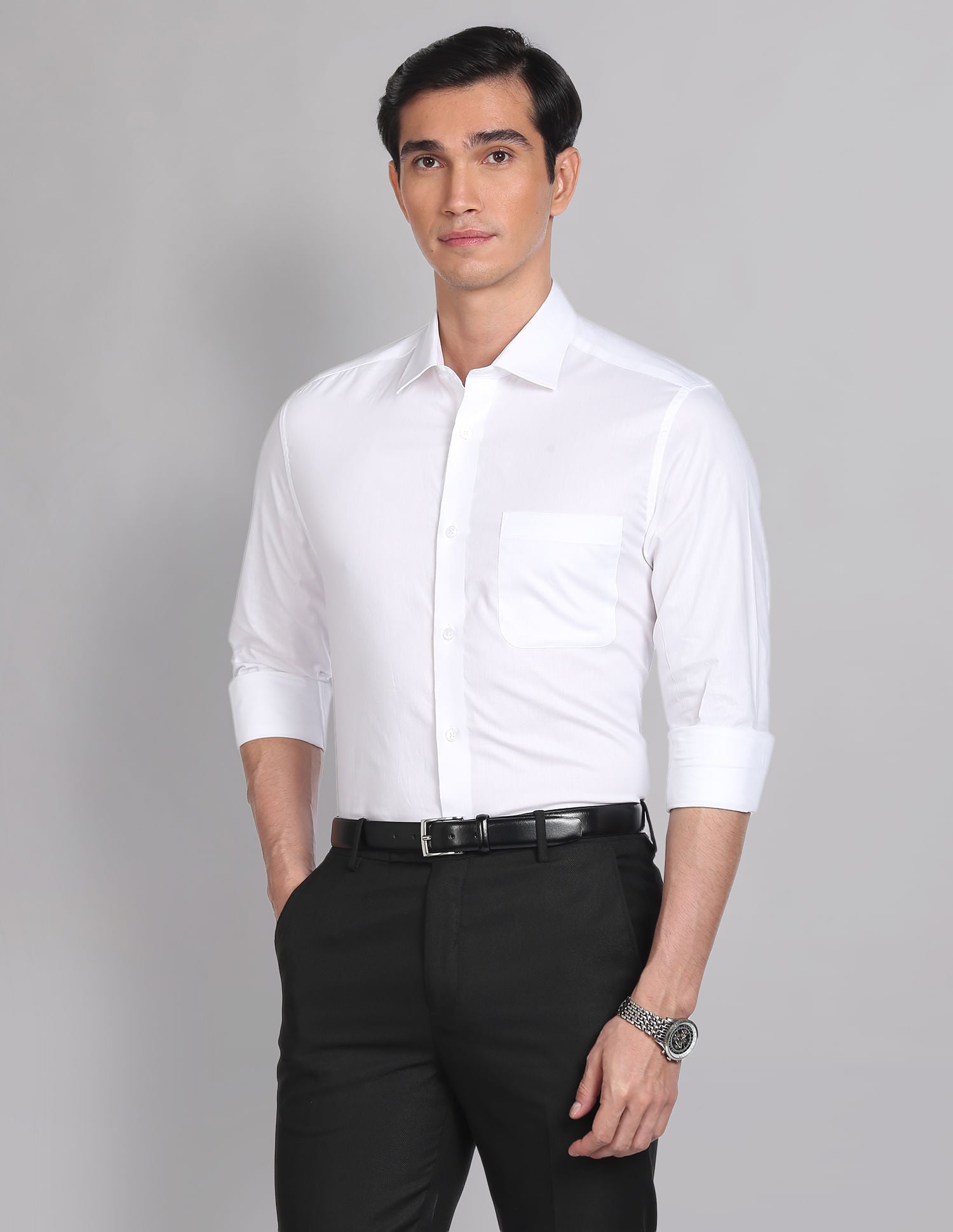 Classic Regular Fit Solid Formal Shirt