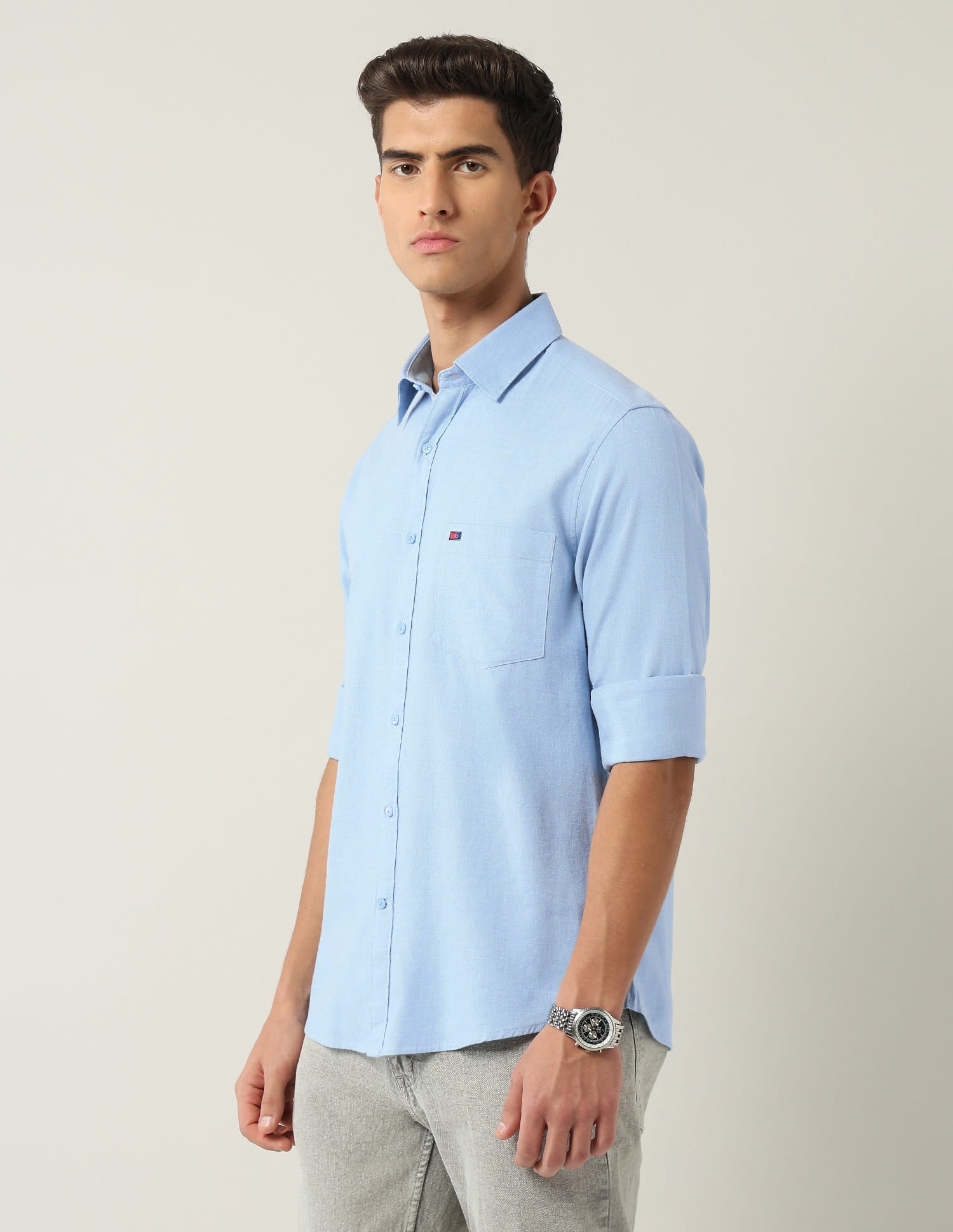 Regular Modern Slim Fit Solid Shirt