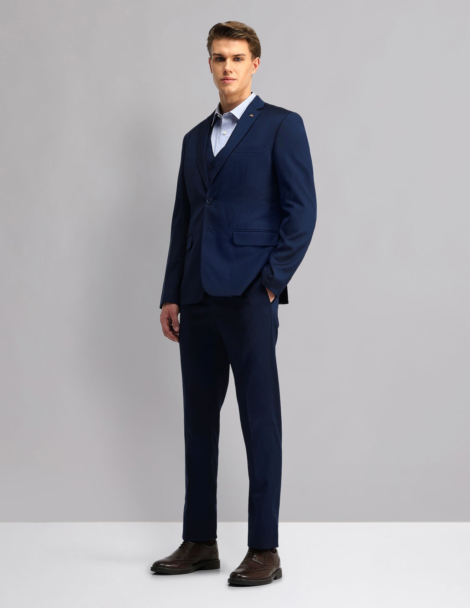 Executive Edged Tailored Fit Three Piece Suit