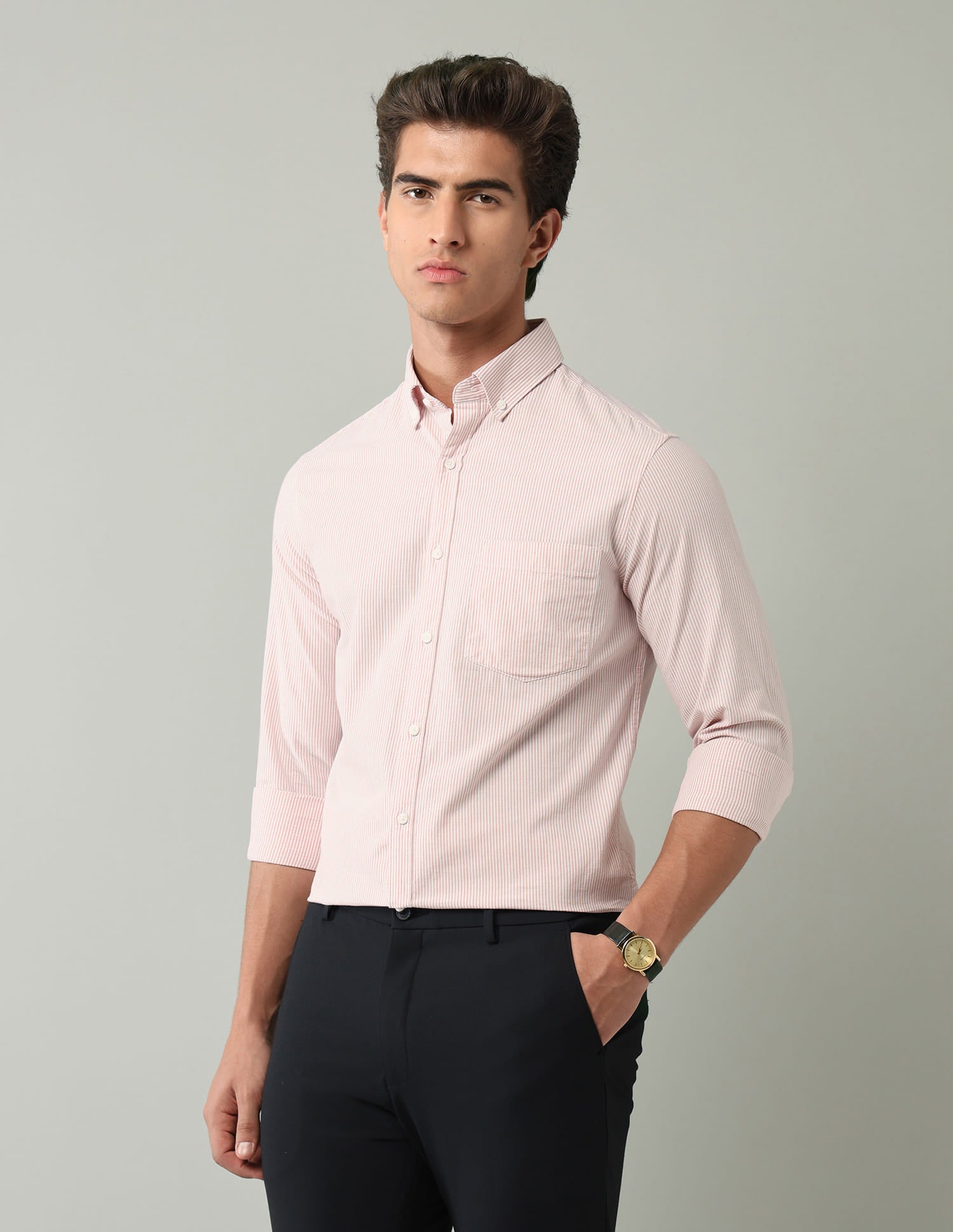 Vertical Striped Modern Slim Fit Shirt