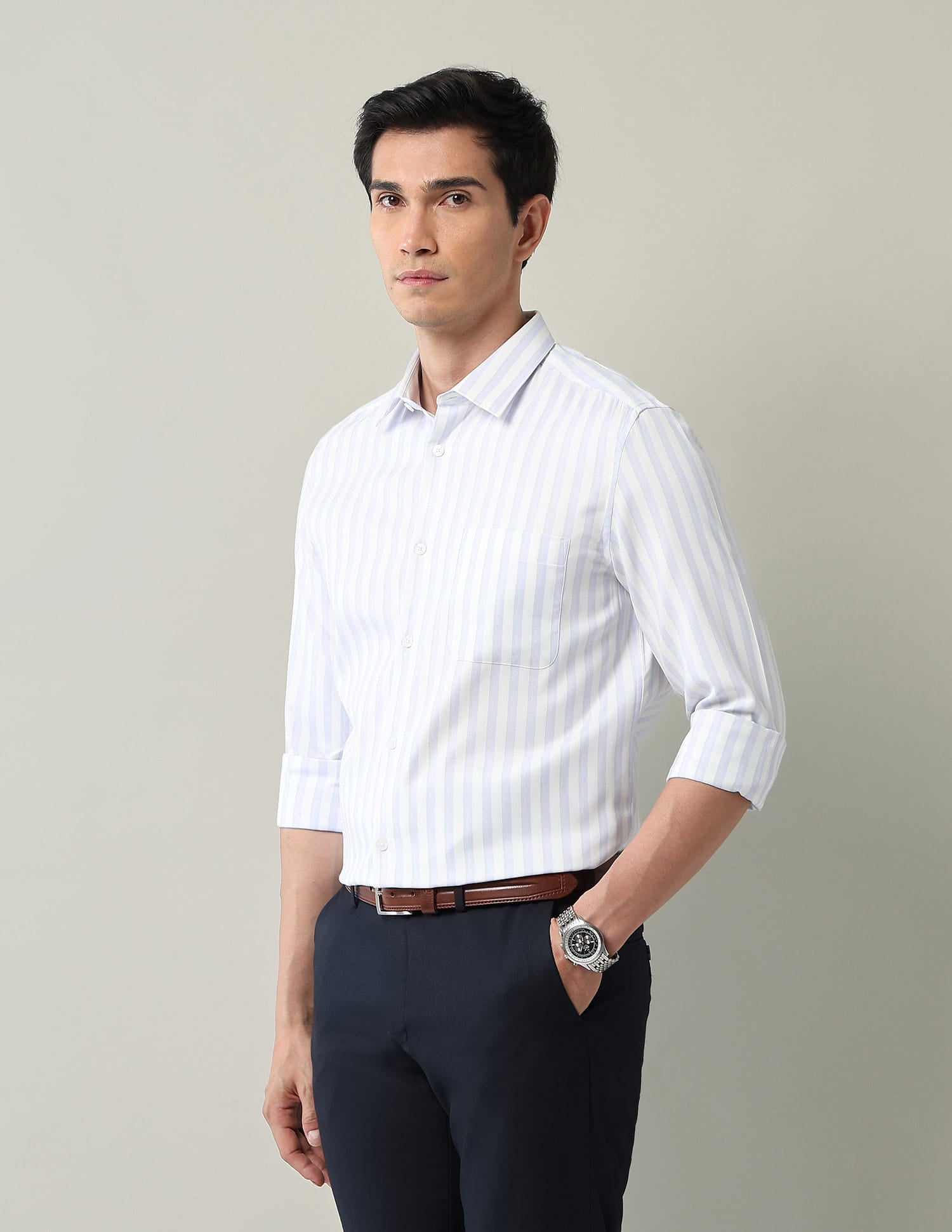 Vertical Striped Regular Fit Shirt