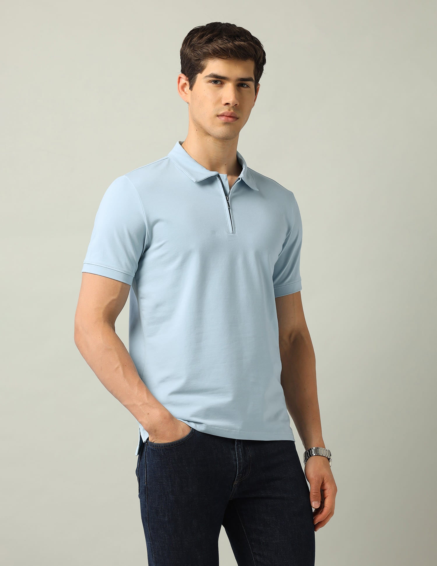 Solid Modern Slim Fit Polo Shirt