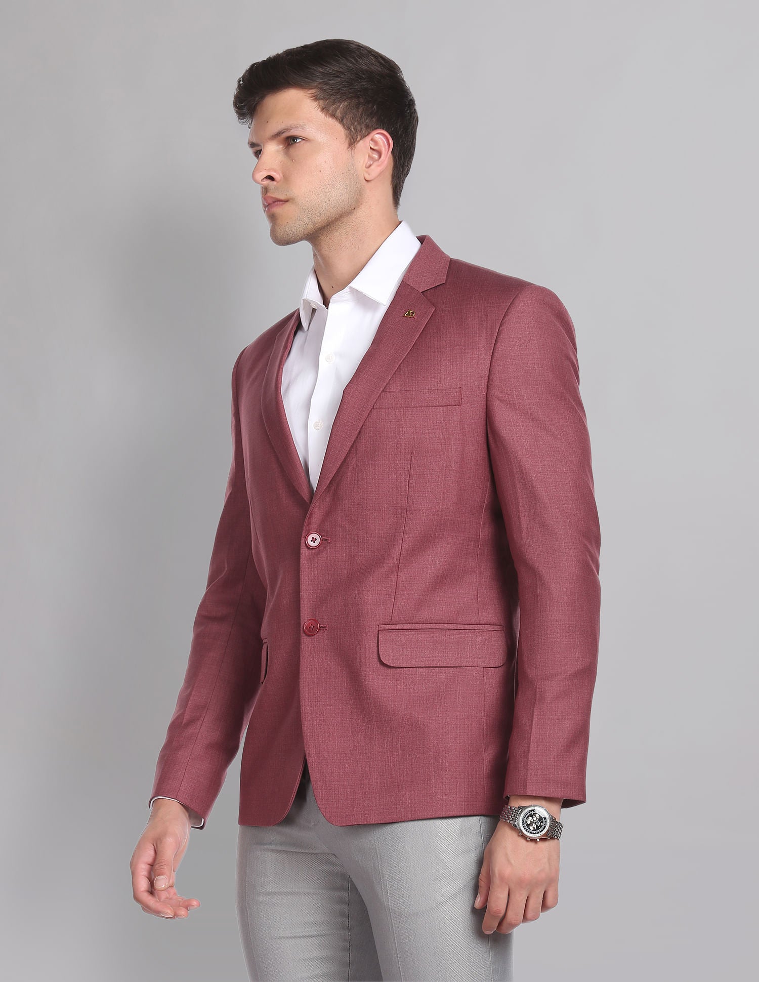 Heathered Tailored Fit Formal Blazer
