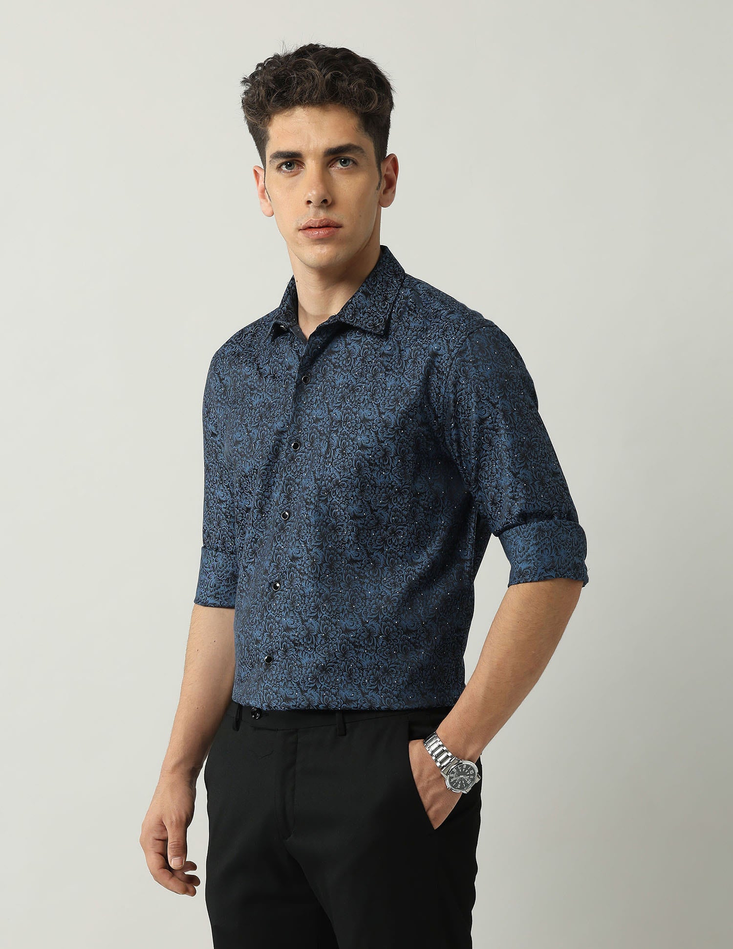Slim Fit Jaquard Shirt