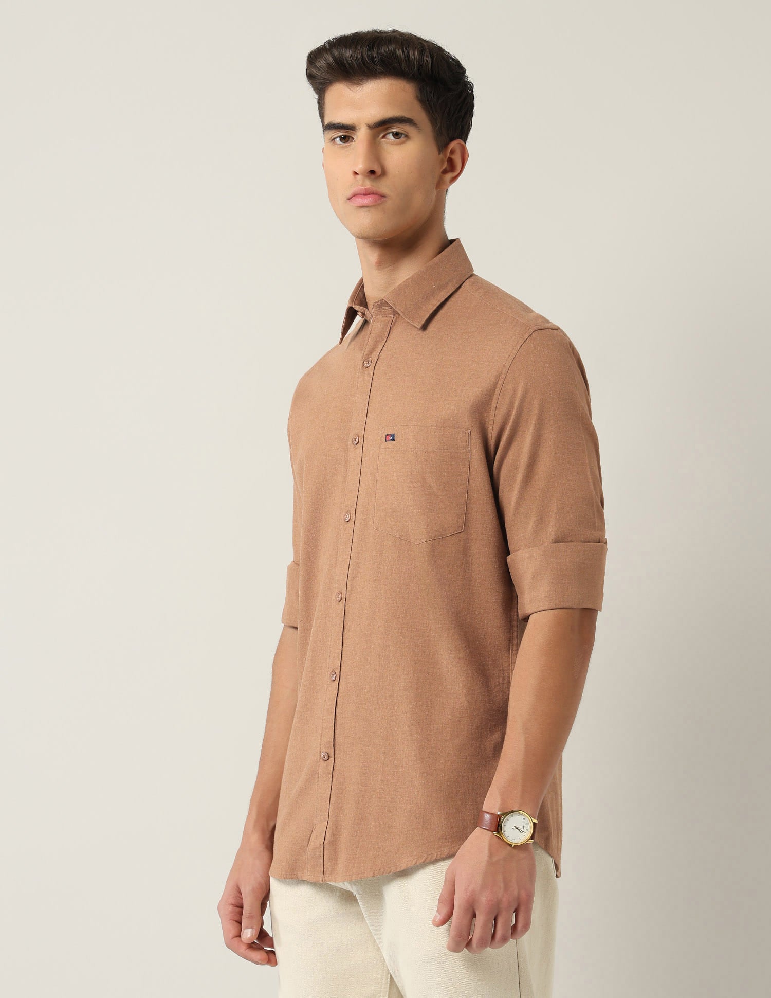 Modern Slim Fit Solid Shirt