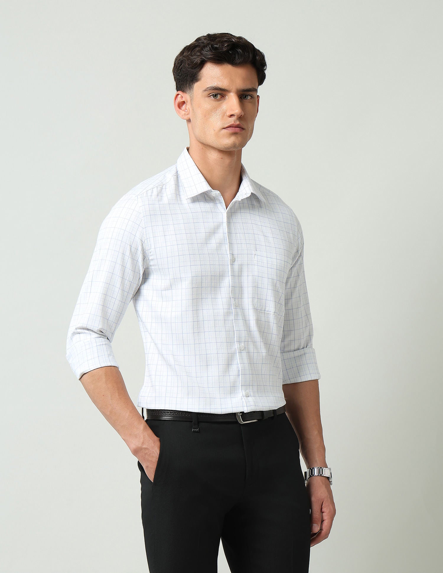 Stylish Textured Regular Fit Shirt
