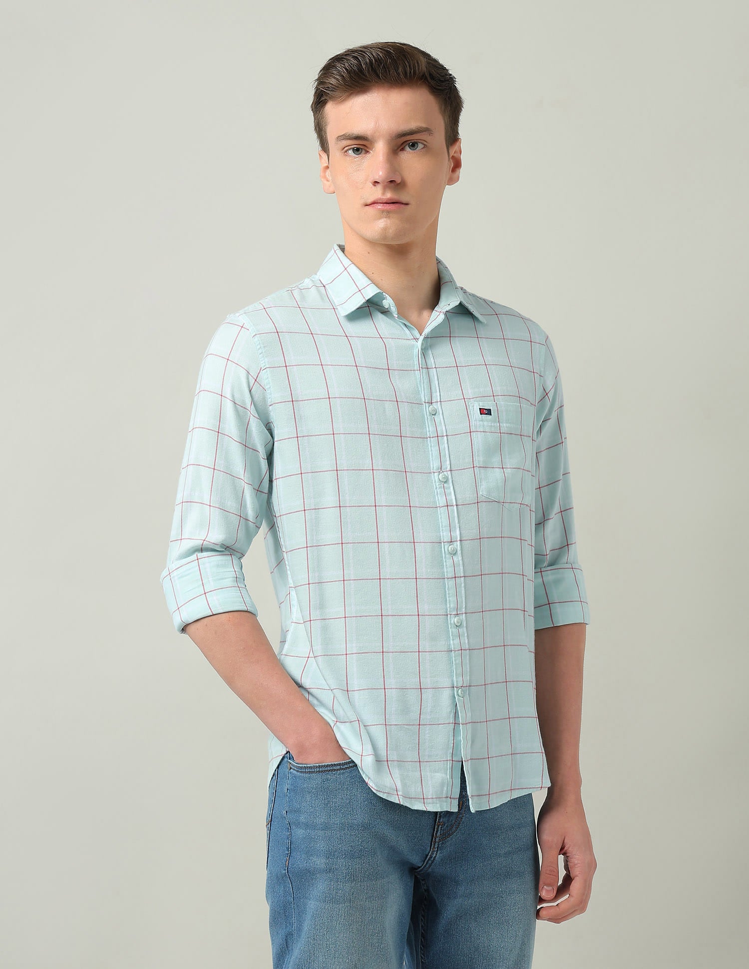 Modern Slim Fit Checked Shirt