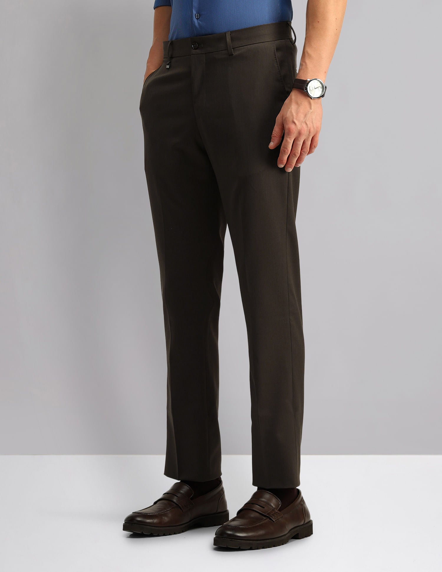 9 to 5 Essential Regular fit Twill Formal Trousers