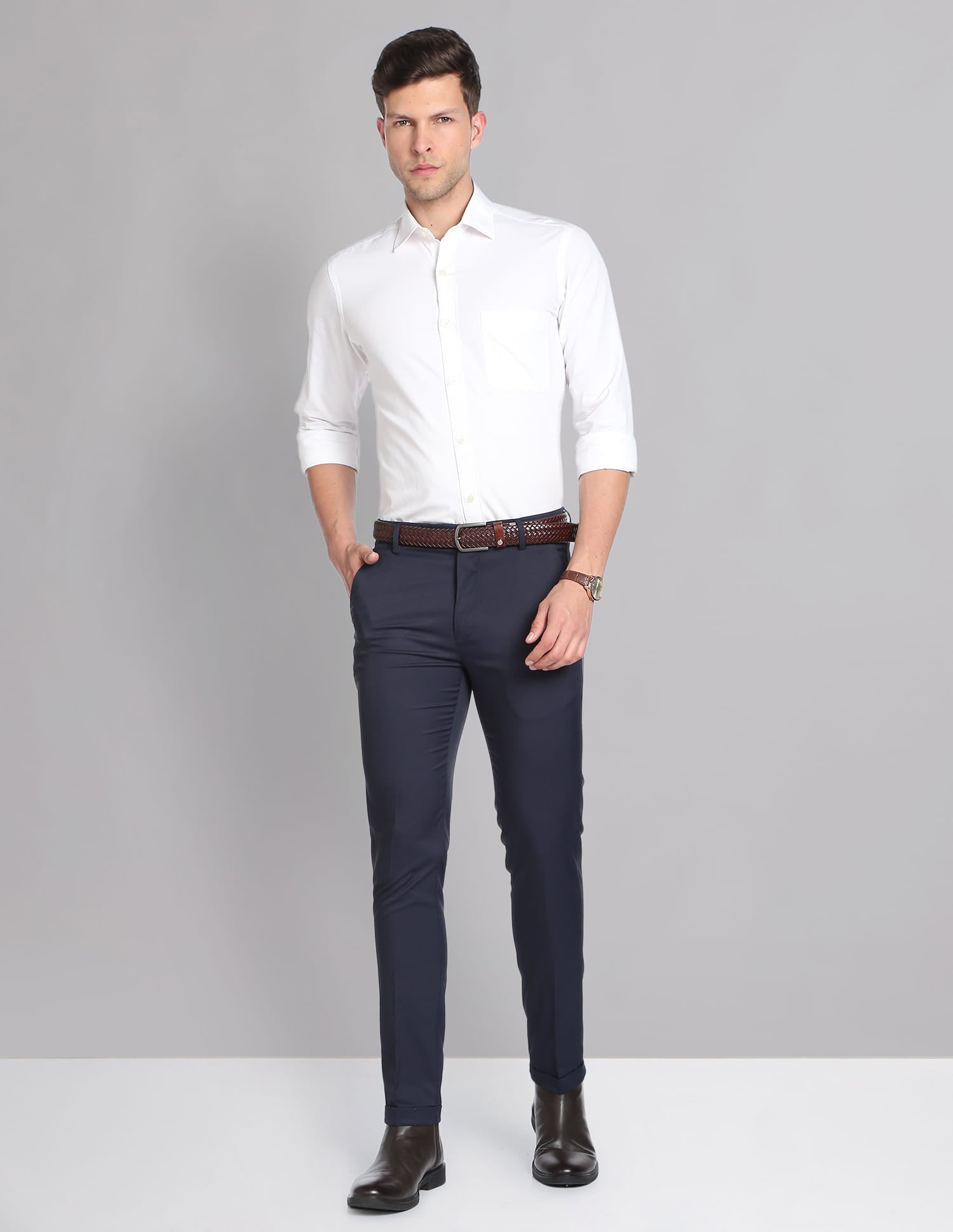 Blue Mens Trouser