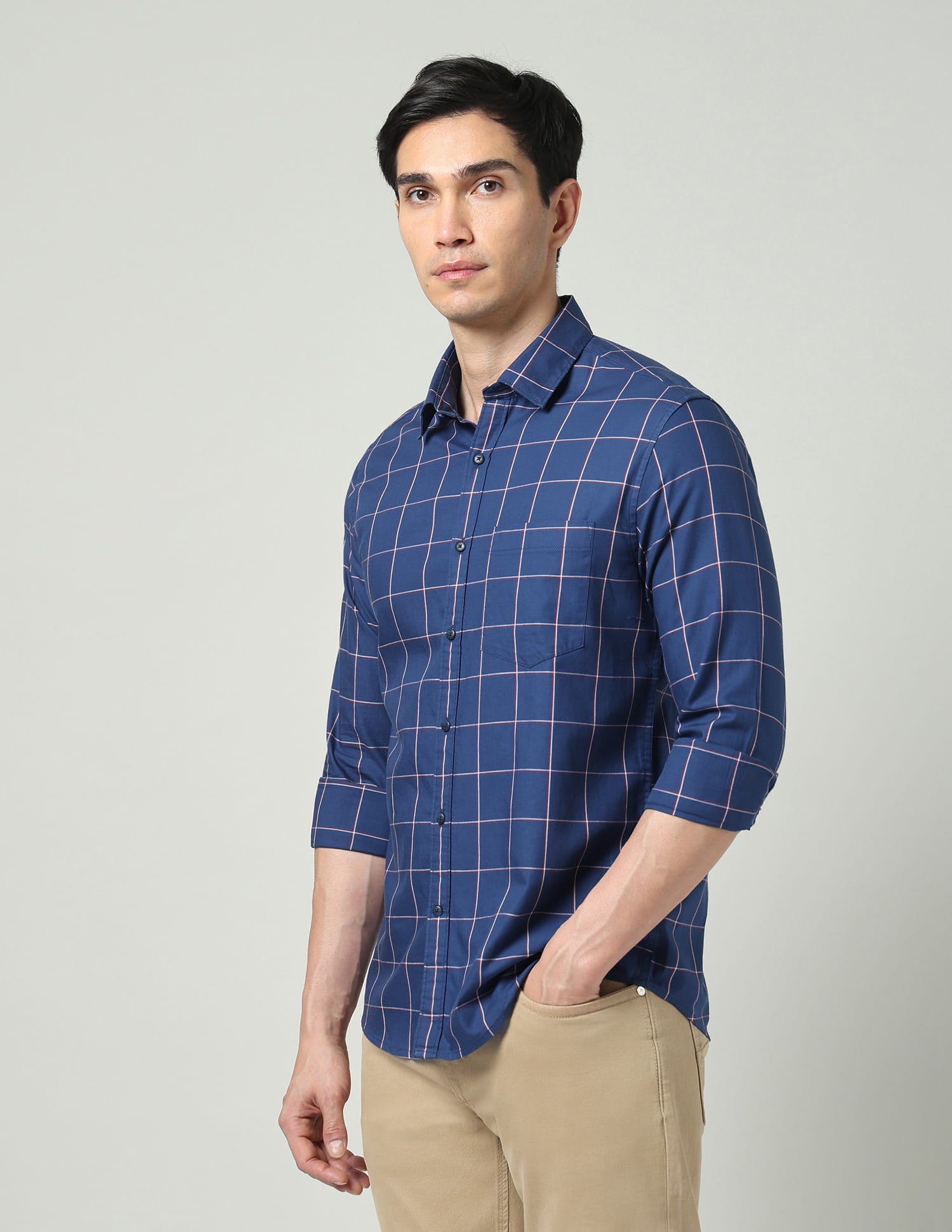 Abstract Subtle-Print Twill Shirt
