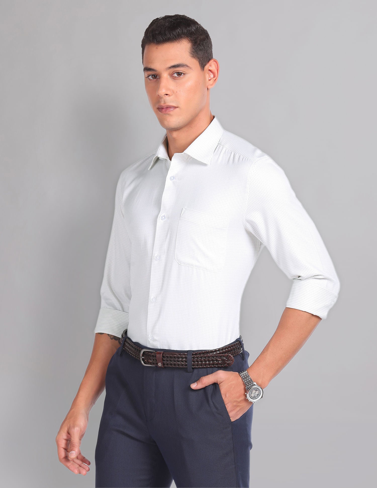 Micro Check Sartorial Formal Shirt