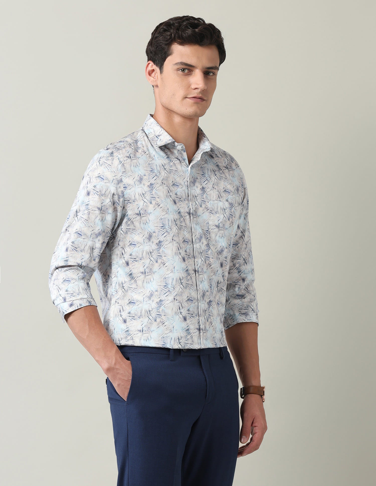Abstract Printed Regular Fit Shirt