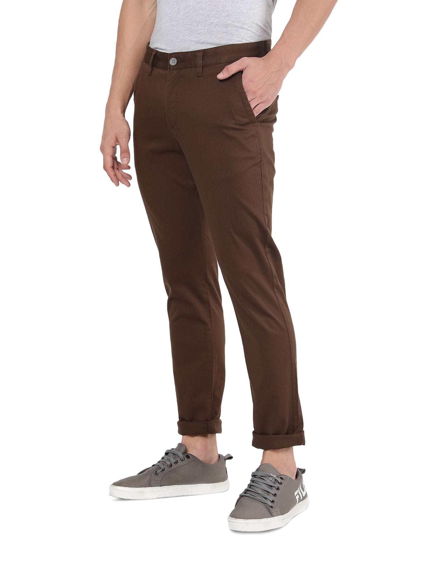 Modern Slim Fit Flat Front Chinos