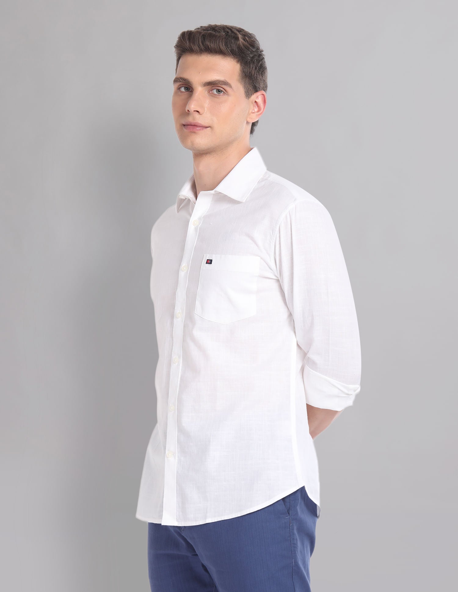 Playfully Patterned Slim Fit Summer Shirt