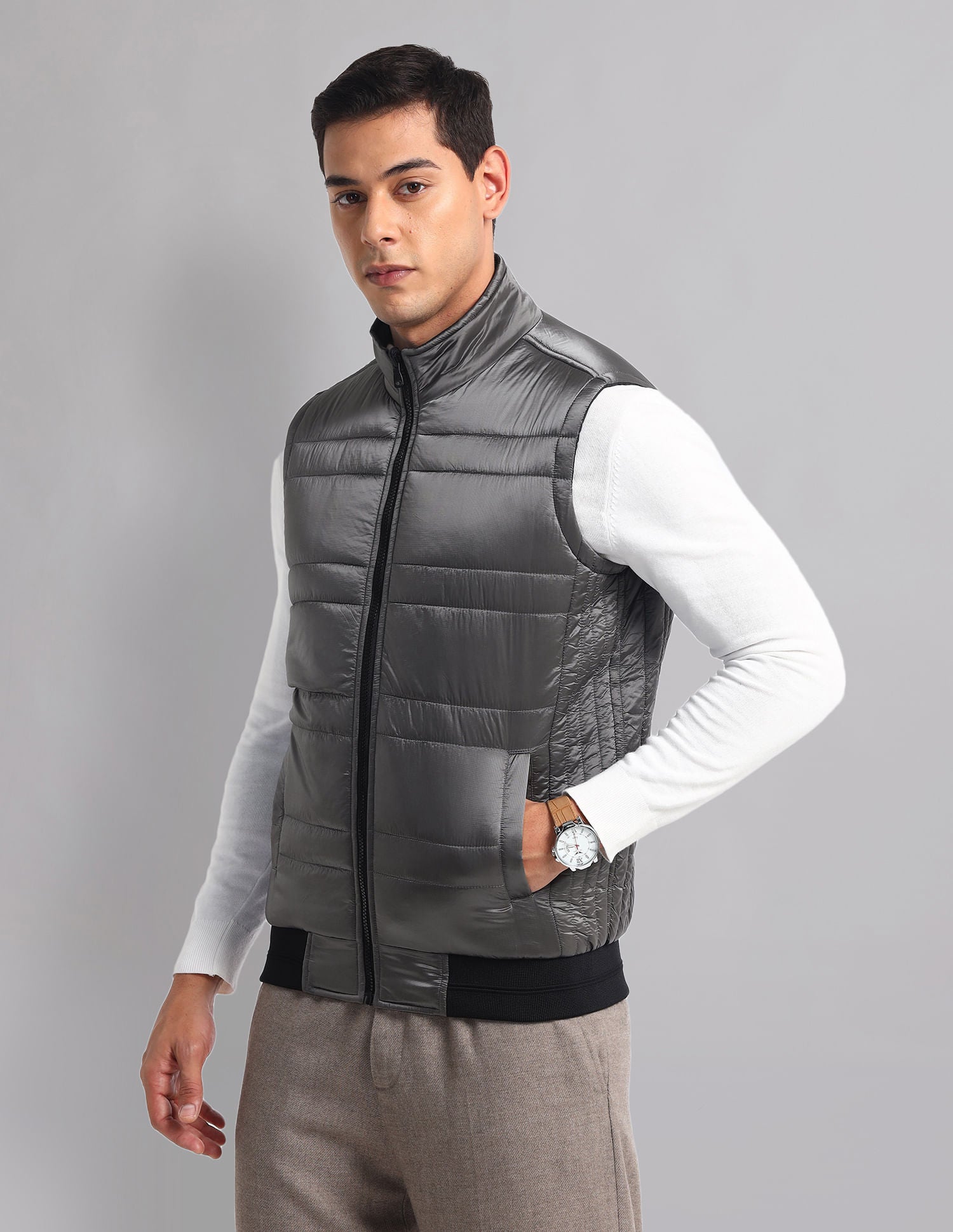 Sleeveless Quilt Reversible Jacket
