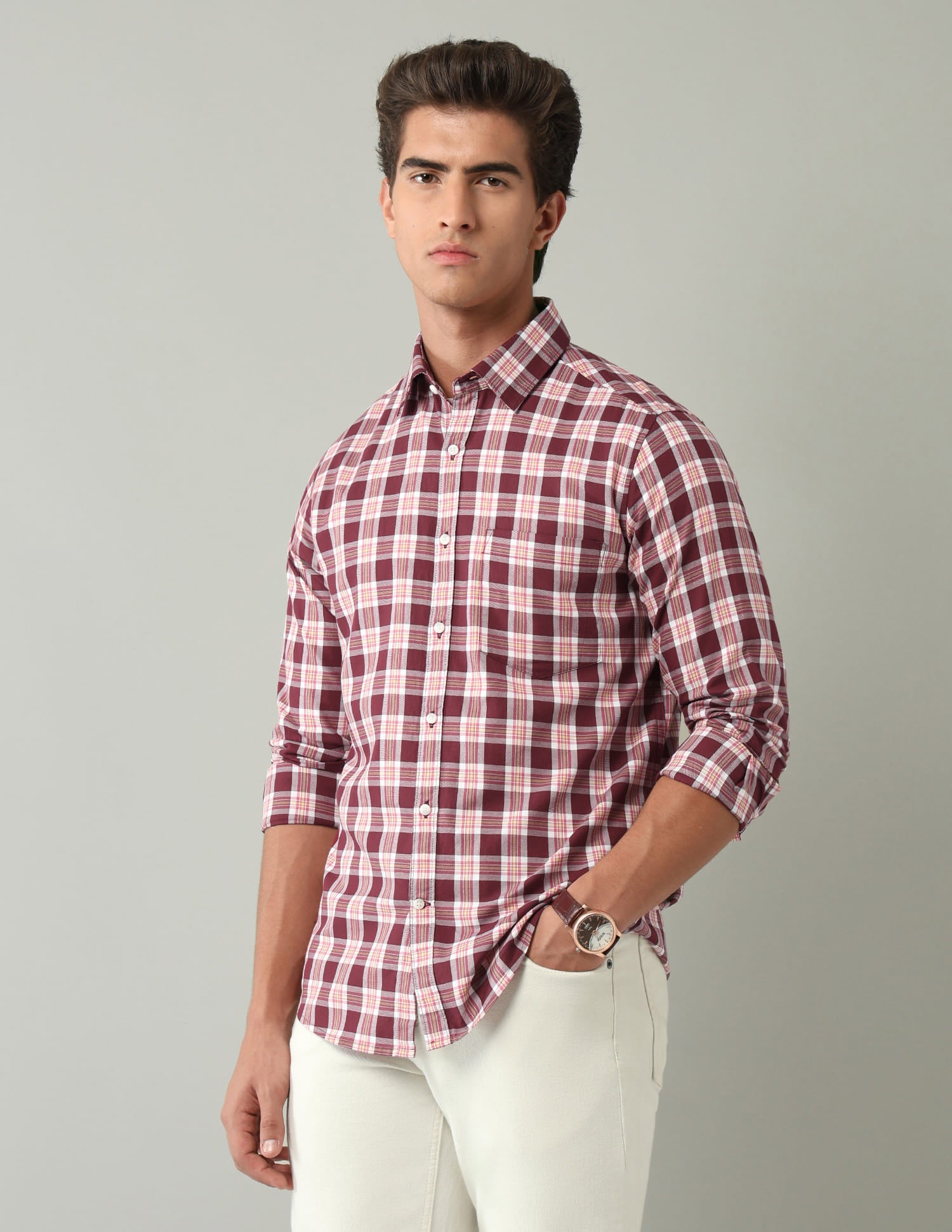 Tartan Checked Modern Slim Fit Shirt