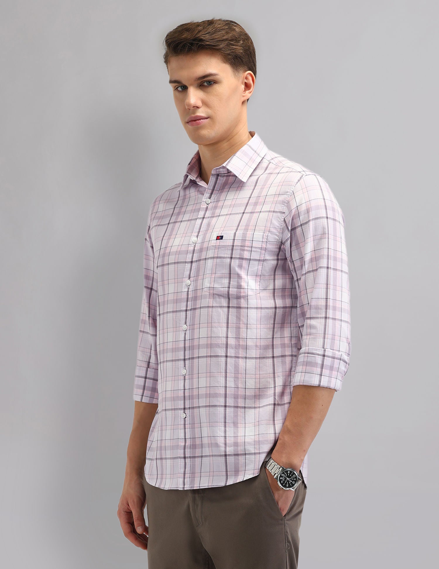 Stylish Regular Fit Checked Shirt