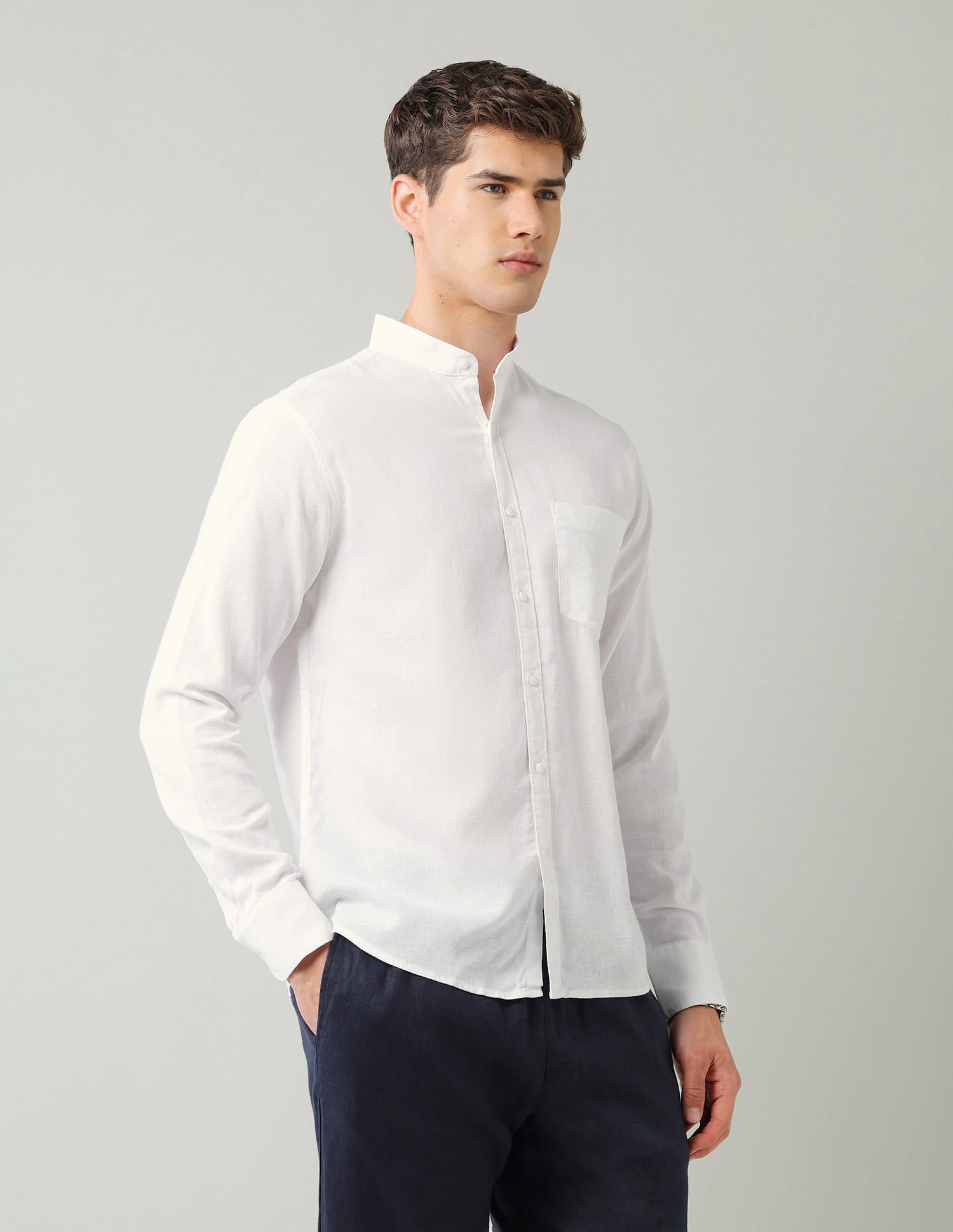 Solid Slim Fit Shirt 2